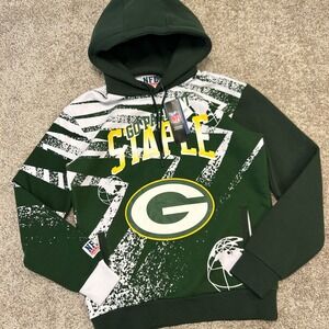 Green Bay Packers NFL x Staple All Over Print Hoodie Sweatshirt Men Medium New